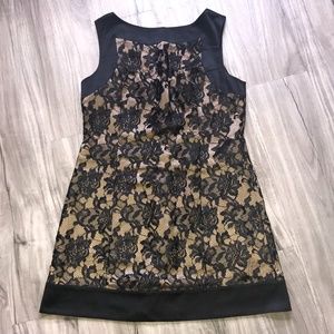 NWT BEBE LACE SILK TRIM SHIFT DRESS L